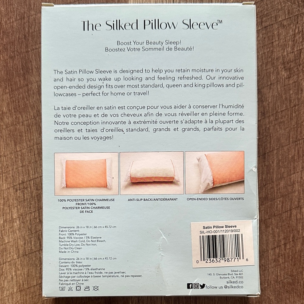 The Silked Pillow Sleeve - Luxurious Grey